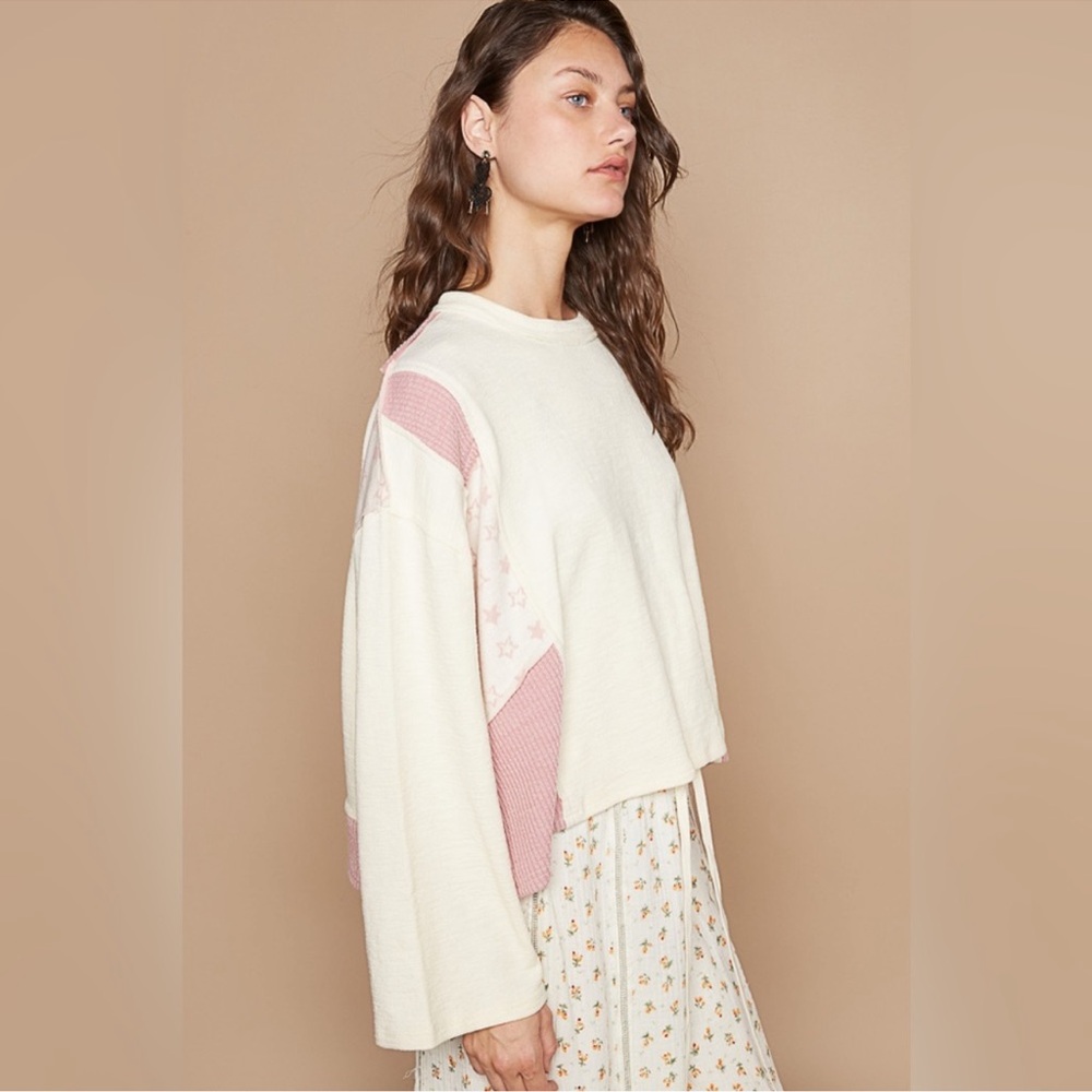 POL Star Patchwork Long Sleeve Top - Picture 6 of 12
